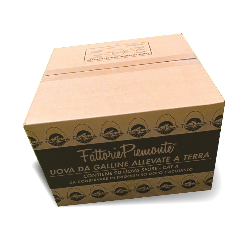 Fattorie Piemonte Imballo con 3 vassoi - 90 uova